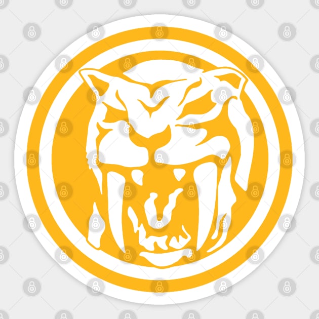 Sabertooth Tiger WHT Sticker by Javier Casillas